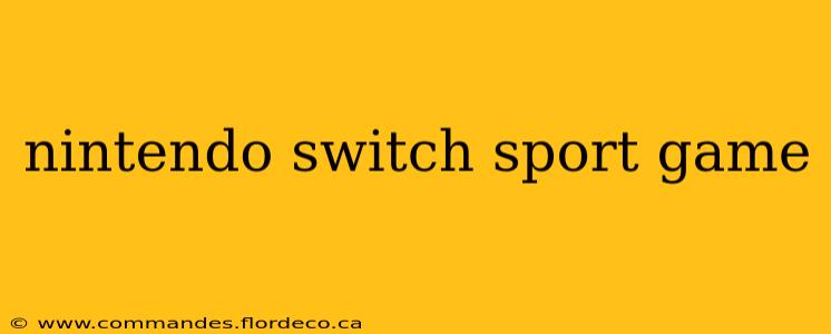 nintendo switch sport game