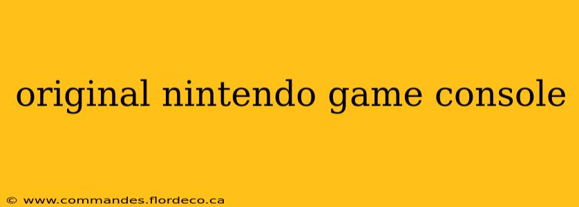 original nintendo game console