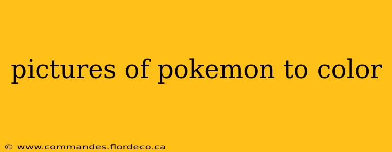 pictures of pokemon to color