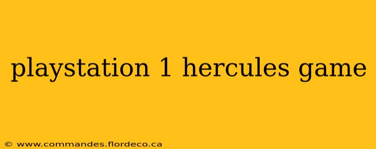 playstation 1 hercules game