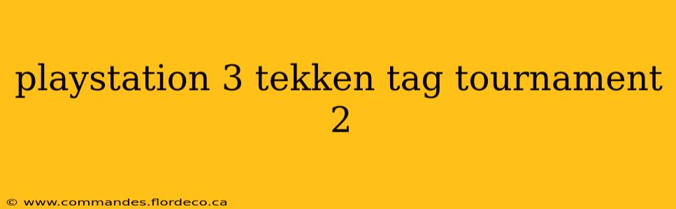 playstation 3 tekken tag tournament 2