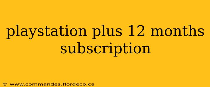 playstation plus 12 months subscription