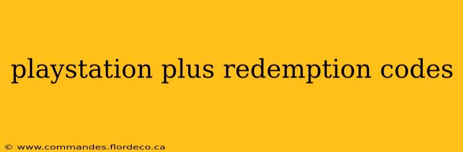 playstation plus redemption codes