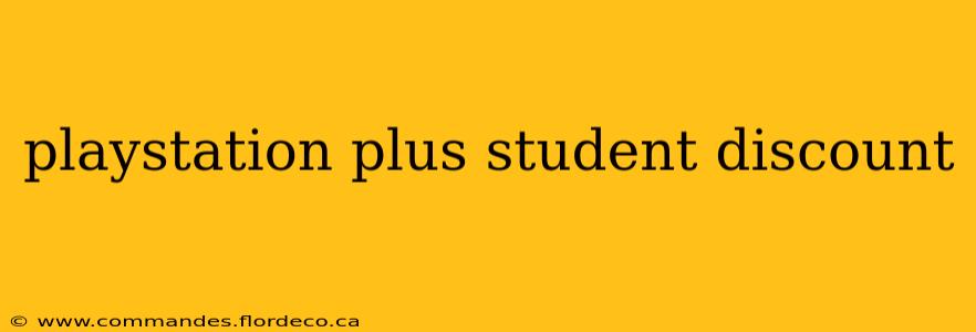 playstation plus student discount
