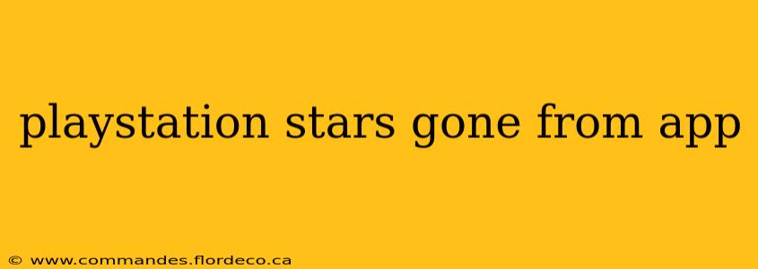 playstation stars gone from app