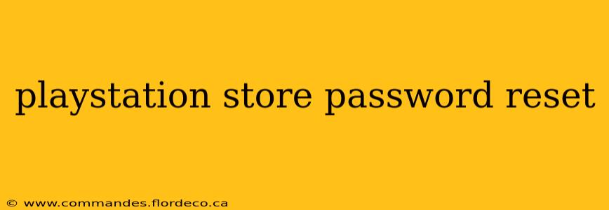 playstation store password reset