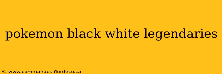 pokemon black white legendaries