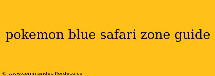 pokemon blue safari zone guide