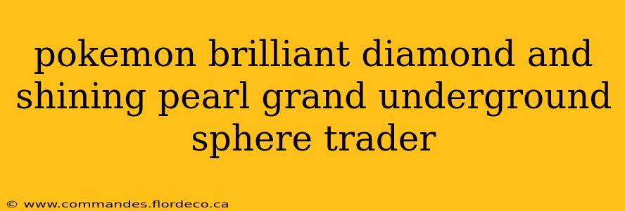pokemon brilliant diamond and shining pearl grand underground sphere trader