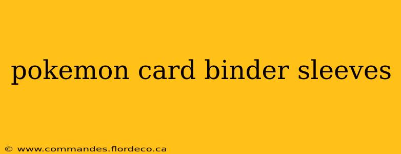 pokemon card binder sleeves