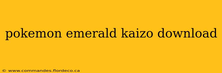 pokemon emerald kaizo download