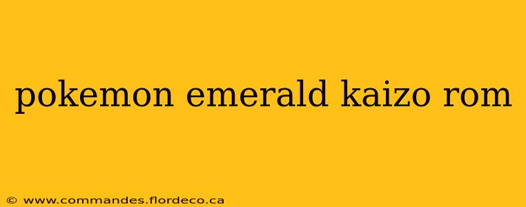 pokemon emerald kaizo rom