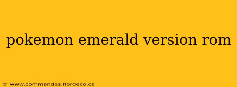 pokemon emerald version rom