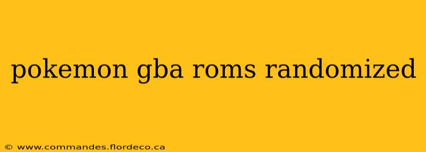pokemon gba roms randomized