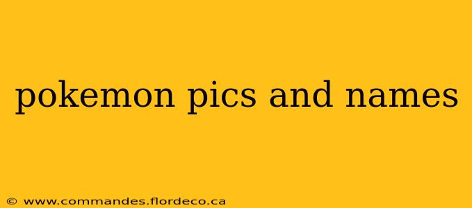 pokemon pics and names