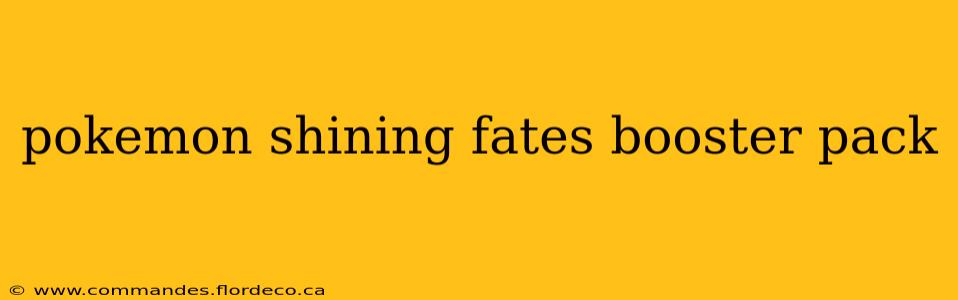 pokemon shining fates booster pack