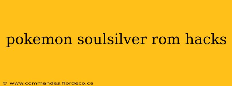pokemon soulsilver rom hacks