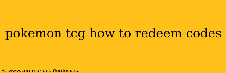 pokemon tcg how to redeem codes