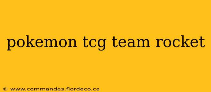 pokemon tcg team rocket