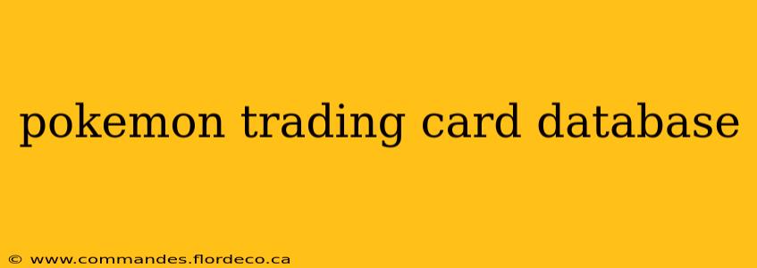pokemon trading card database