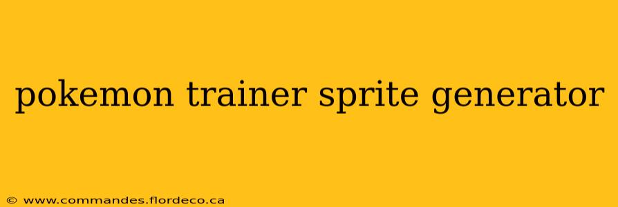 pokemon trainer sprite generator
