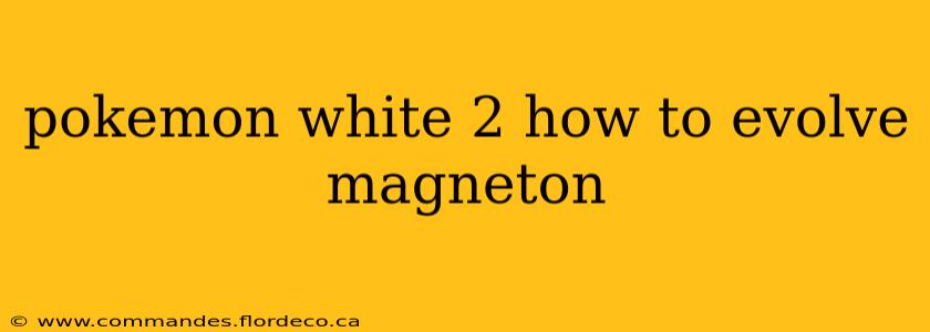 pokemon white 2 how to evolve magneton