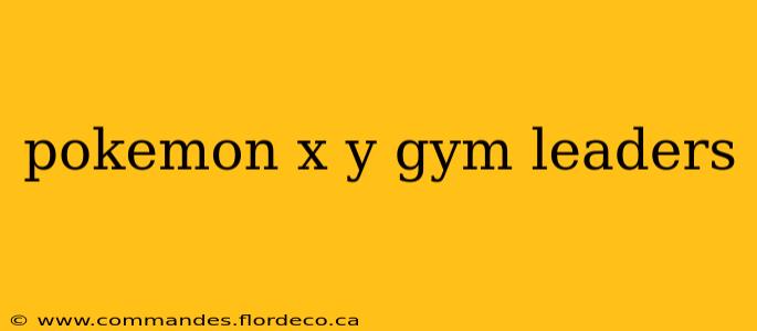 pokemon x y gym leaders