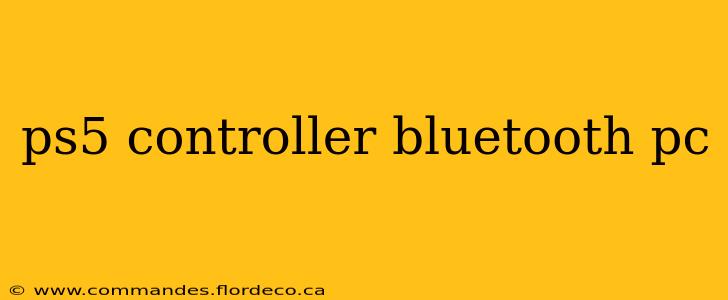 ps5 controller bluetooth pc