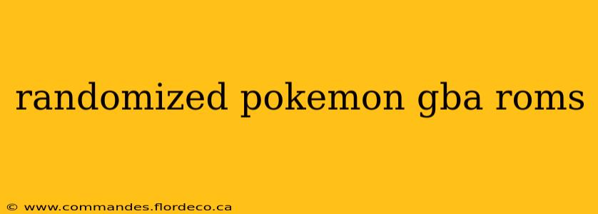 randomized pokemon gba roms