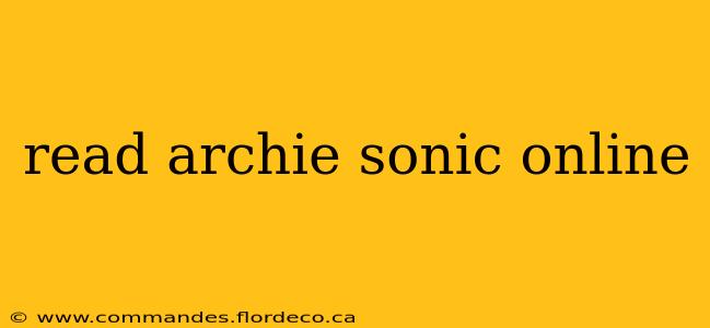 read archie sonic online