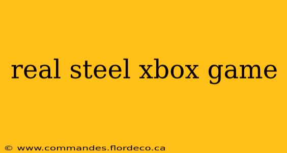 real steel xbox game
