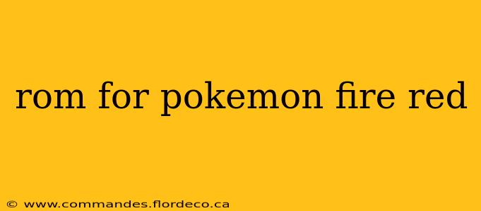 rom for pokemon fire red