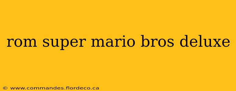 rom super mario bros deluxe