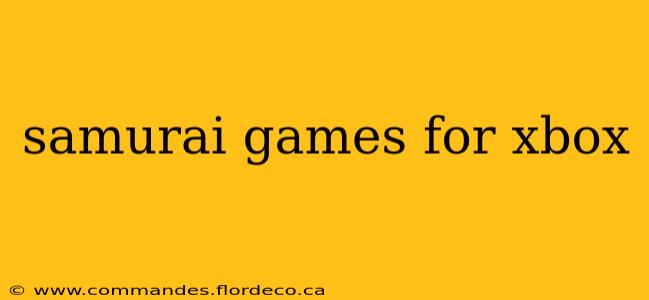 samurai games for xbox