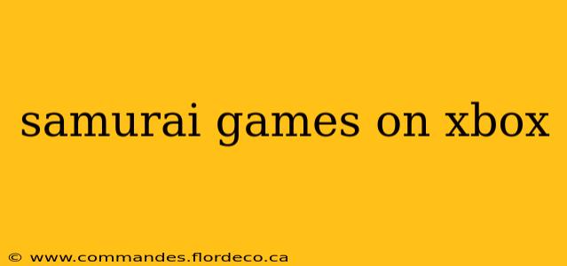 samurai games on xbox