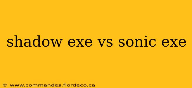 shadow exe vs sonic exe