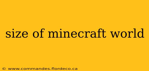 size of minecraft world