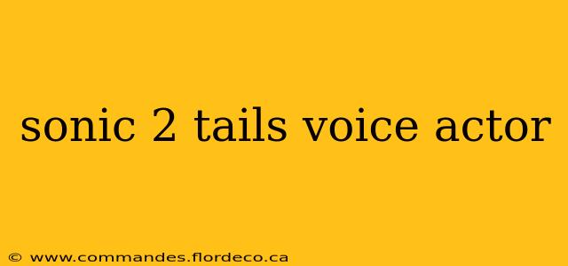 sonic 2 tails voice actor