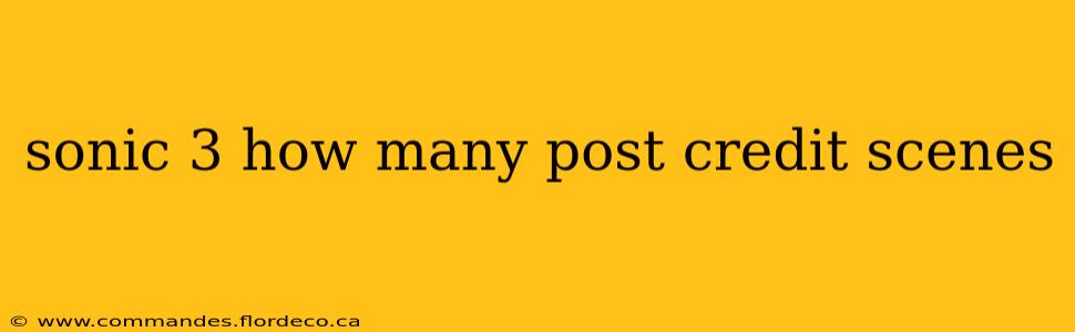 sonic 3 how many post credit scenes