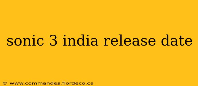 sonic 3 india release date