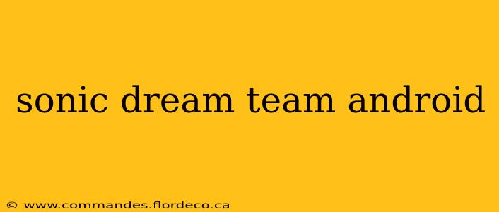 sonic dream team android