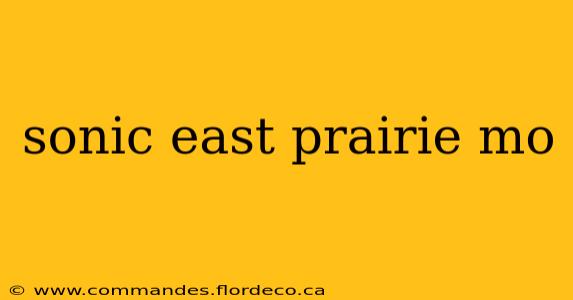 sonic east prairie mo