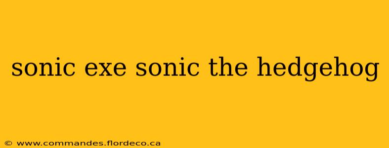 sonic exe sonic the hedgehog