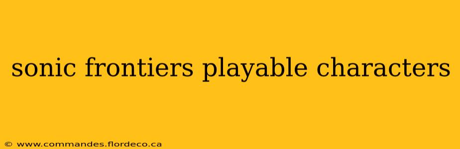 sonic frontiers playable characters