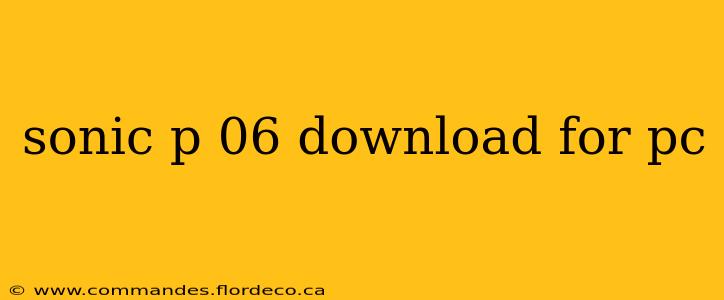 sonic p 06 download for pc