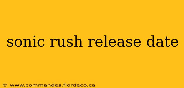 sonic rush release date