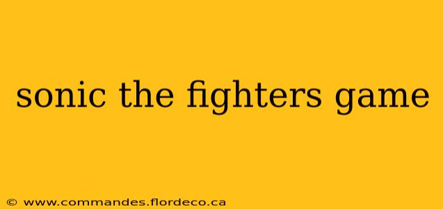 sonic the fighters game
