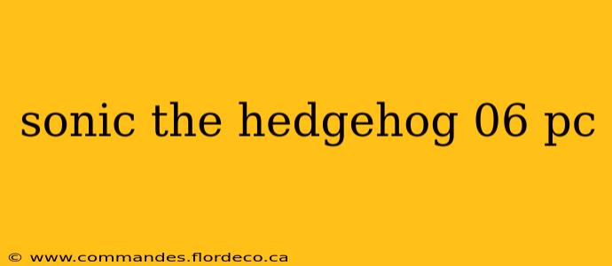sonic the hedgehog 06 pc