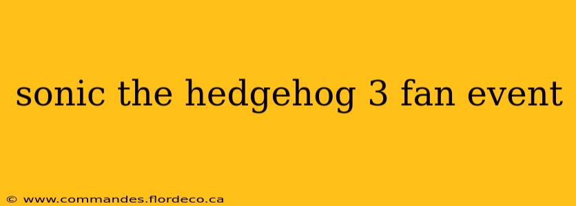 sonic the hedgehog 3 fan event