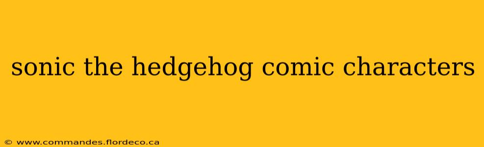 sonic the hedgehog comic characters